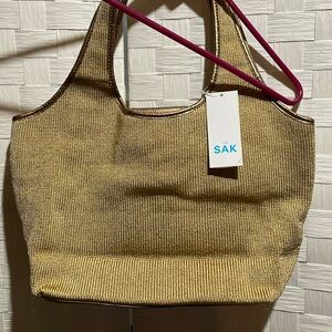 SAK GOLD HANDBAG WITH TAGS